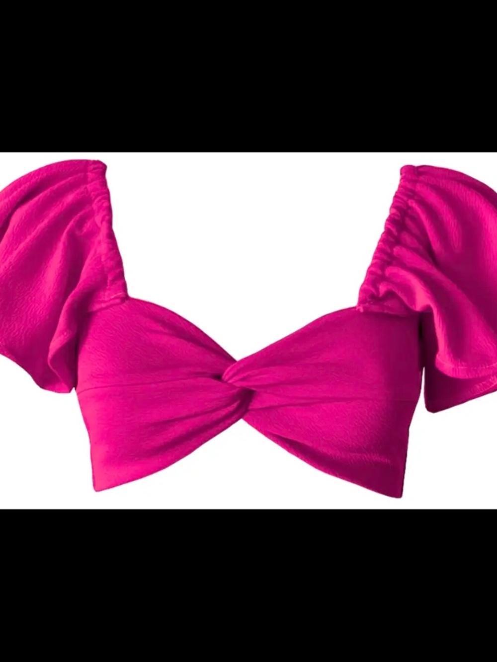 lizie magenta pink twist front top